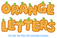 Orange Slice Fruit Alphabet Lettering Font Citrus ABCSVG PNG  by Squeeb Creative