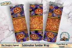 spooky pumpkin tumbler, tumbler wrap, sublimation, tumbler design