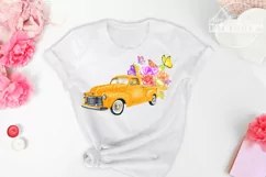 Spring truck with flowers PNG sublimation Product Image 3