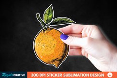 Orange Sticker Clipart, Sticker PNG Sticker Product Image 1