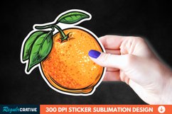Orange Sticker Clipart, Sticker PNG Sticker Product Image 1