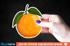 Orange Sticker Clipart, Sticker PNG Sticker Product Image 1