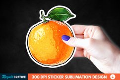 Orange Sticker Clipart, Sticker PNG Sticker Product Image 1