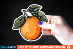Orange Sticker Clipart, Sticker PNG Sticker Product Image 1