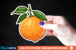 Orange Sticker Clipart, Sticker PNG Sticker Product Image 1