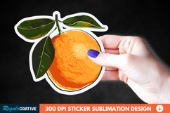 Orange Sticker Clipart, Sticker PNG Sticker Product Image 1