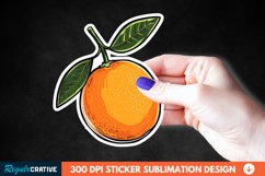 Orange Sticker Clipart, Sticker PNG Sticker Product Image 1
