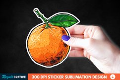 Orange Sticker Clipart, Sticker PNG Sticker Product Image 1
