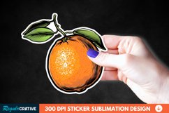 Orange Sticker Clipart, Sticker PNG Sticker Product Image 1