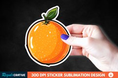 Orange Sticker Clipart, Sticker PNG Sticker Product Image 1