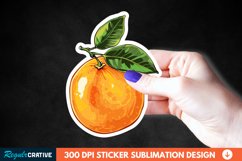 Orange Sticker Clipart, Sticker PNG Sticker Product Image 1