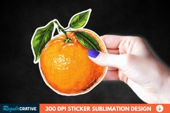 Orange Sticker Clipart, Sticker PNG Sticker Product Image 1