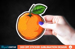 Orange Sticker Clipart, Sticker PNG Sticker Product Image 1