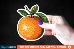 Orange Sticker Clipart, Sticker PNG Sticker Product Image 1