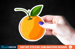 Orange Sticker Clipart, Sticker PNG Sticker Product Image 1
