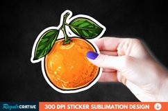 Orange Sticker Clipart, Sticker PNG Sticker Product Image 1