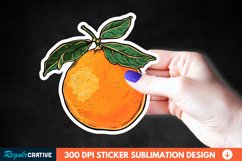 Orange Sticker Clipart, Sticker PNG Sticker Product Image 1