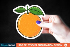 Orange Sticker Clipart, Sticker PNG Sticker Product Image 1