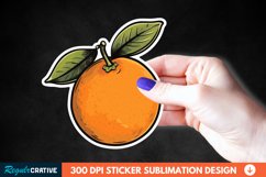 Orange Sticker Clipart, Sticker PNG Sticker Product Image 1