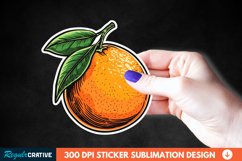 Orange Sticker Clipart, Sticker PNG Sticker Product Image 1