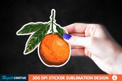 Orange Sticker Clipart, Sticker PNG Sticker Product Image 1