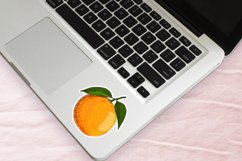 Orange Sticker Clipart Bundle Product Image 5