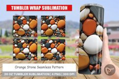 Tumbler Sublimation Wrap Orange Stone Texture Product Image 1