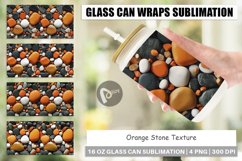 Glass Can Wraps Orange Stone Texture Product Image 1