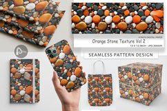 Digital Paper Orange Stone Texture Product Image 1