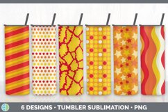 Bundle of six Orange sublimation tumbler designs