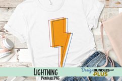 Orange Lightning Sublimation PNG Product Image 1