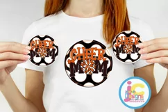 Orange Cheer Mom png Cheerleader Pom Poms Sublimation Product Image 2