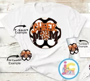 Orange Cheer Mom png Cheerleader Pom Poms Sublimation Product Image 4