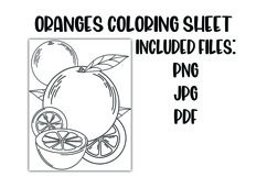 Oranges Coloring Sheet for Kids Product Image 1