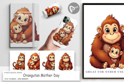 Digital Paper Orangutan Mother&#039;s Day Product Image 1