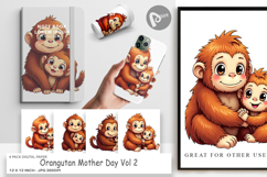 Digital Paper Orangutan Mother&#039;s Day Product Image 2