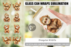 Glass Can Orangutan Wildlife Product Image 1