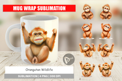 Mug Wrap Orangutan Wildlife Product Image 1