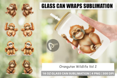 Glass Can Orangutan Wildlife Product Image 1