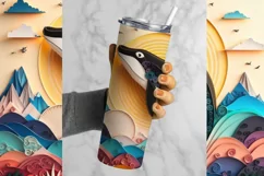 Orca Tumbler Wrap, 20 oz tumbler wrap, Orca png, Beach Tumbler Wrap
