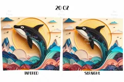 Orca Tumbler Wrap, 20 oz tumbler wrap, Orca png, Beach Tumbler Wrap