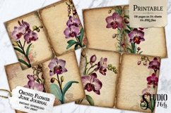 Orchid Flower Junk Journal Pages Product Image 1