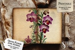 Orchid Flower Junk Journal Pages Product Image 2