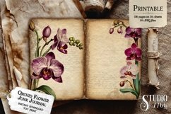 Orchid Flower Junk Journal Pages Product Image 3