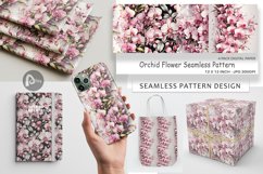 Digital Paper Orchid Pattern Product Image 1