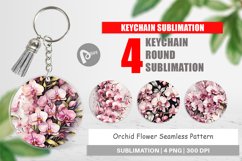 Keychain Orchid Pattern Product Image 1