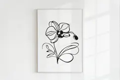 Minimalist Floral Line Art Clipart SVG | PNG | EPS Product Image 2