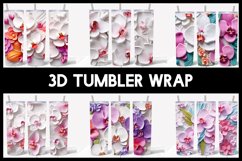 3D Flowers orchids Tumbler Sublimation |3D Tumbler Product Image 1