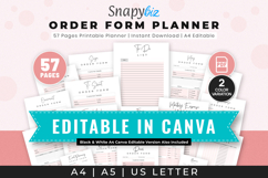Custom Craft Order Forms Canva Editable for Small Businesses Product Image 1
