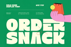 Order Snack - Bold Sans Display Font Product Image 1